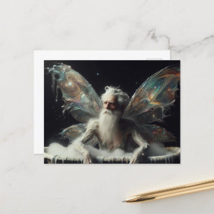 Carte Postale Fairy Old Man prend un bain de bulle