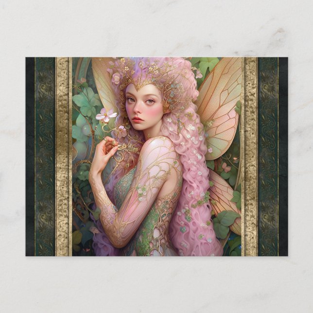 Carte Postale Fairy Woman Imaginaire Art (Devant)