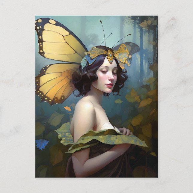 Carte Postale Fairy Woman Imaginaire Art (Devant)