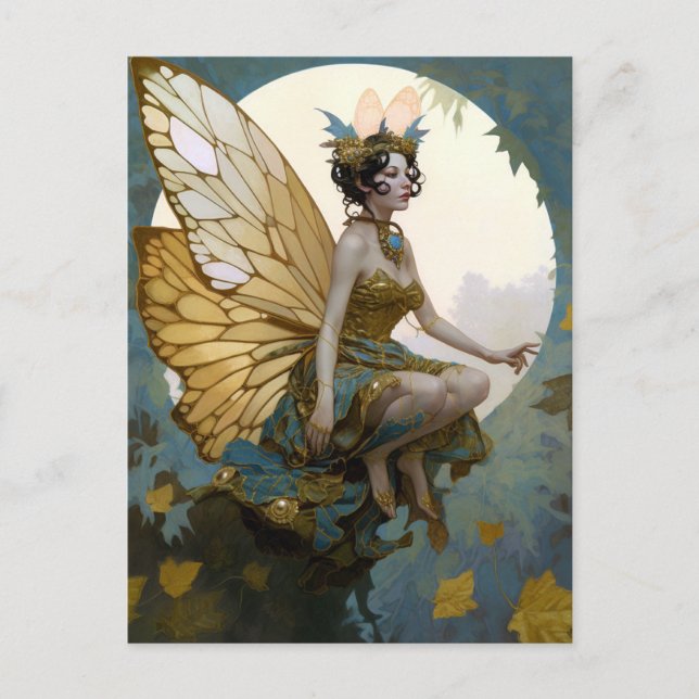Carte Postale Fairy Woman Imaginaire Art (Devant)