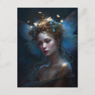 Carte Postale Fairy Woman Imaginaire Art