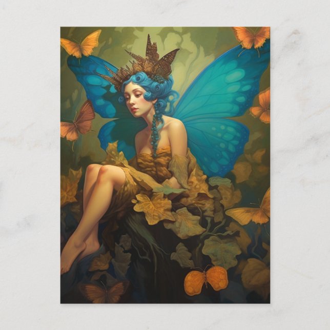 Carte Postale Fairy Woman Imaginaire Art (Devant)