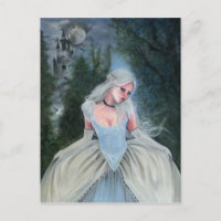 Fairytale Princess Castle slipper en verre POSTCAR