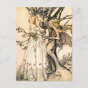 Carte postale Fairytale Princess et Tree Elf