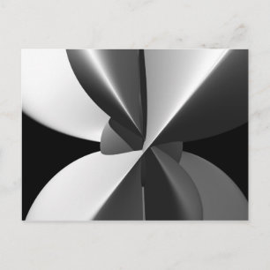 Carte Postale Faisceau Noir & Blanc fin Abstrait Fractal