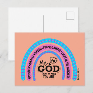 Carte Postale Faiseur de chemin Ouvrier de miracles Mon Dieu C'e