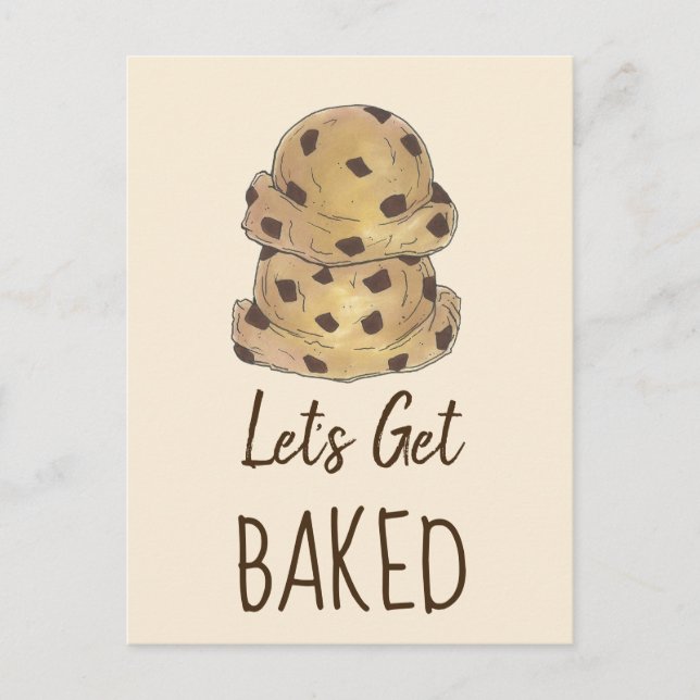 Carte Postale Faisons cuire du chocolat chip Cookie Dough Foodie (Devant)