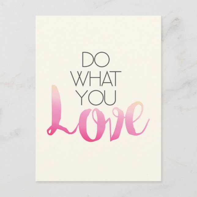 Carte Postale Faites ce que vous aimez 2 (Devant)