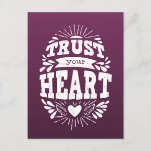Carte Postale Faites confiance à votre coeur