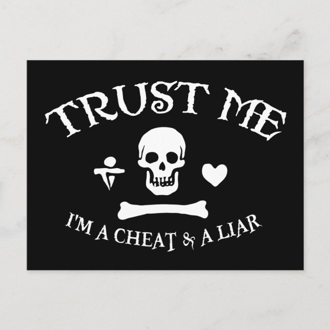 Carte Postale Faites confiance au pirate (Devant)