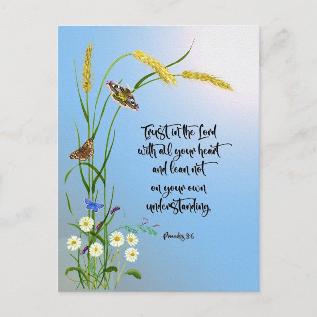 Carte Postale Faites confiance au Seigneur avec tout votre coeur (Devant)
