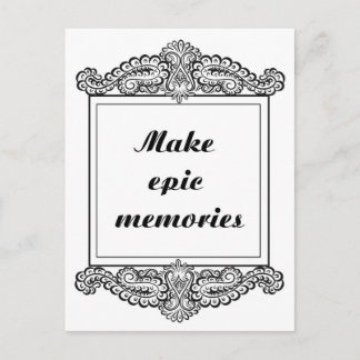 Carte Postale Faites des souvenirs épiques - Citation positive