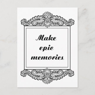 Carte Postale Faites des souvenirs épiques - Citation positive