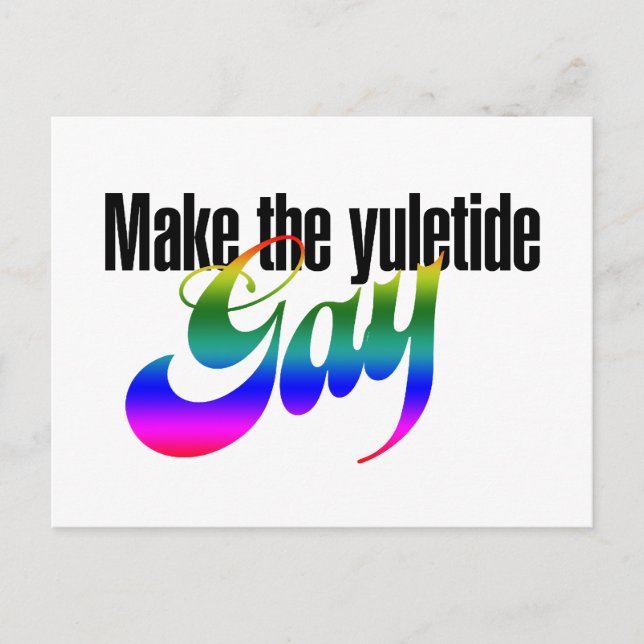 Carte Postale Faites du yuletide GAY (Devant)