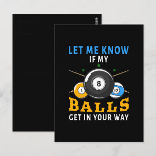 Carte Postale Faites-le moi savoir si mes boules vous gênent