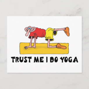 Carte Postale Faites-moi confiance I Do Yoga Cadeau