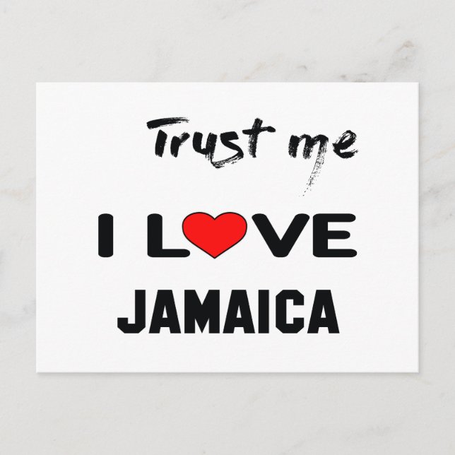 Carte Postale Faites-moi confiance J'aime la Jamaïque. (Devant)