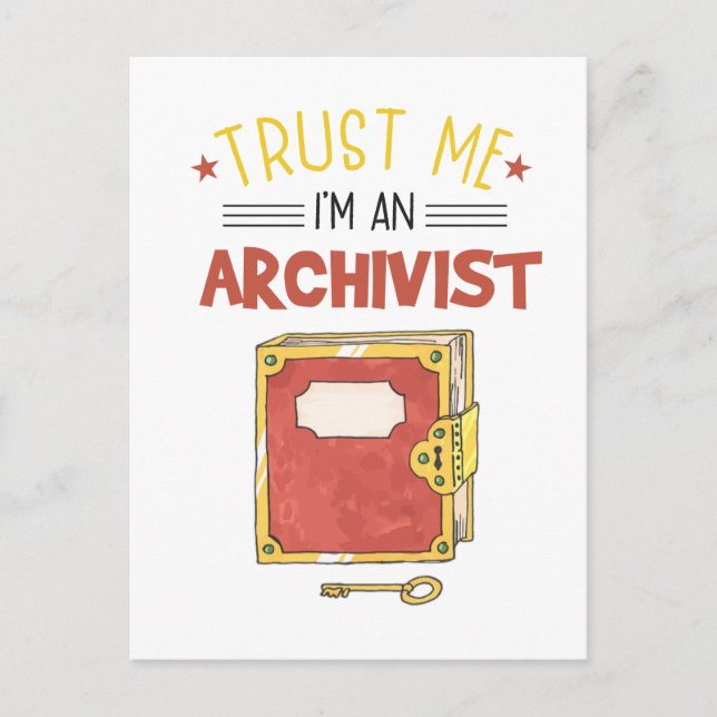 Carte Postale Faites-moi confiance Je suis Archiviste (Devant)