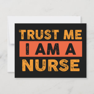 Carte Postale Faites-moi confiance Je suis infirmière