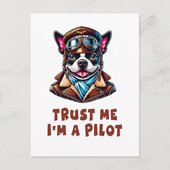 Carte Postale Faites-moi confiance, je suis pilote (Devant)