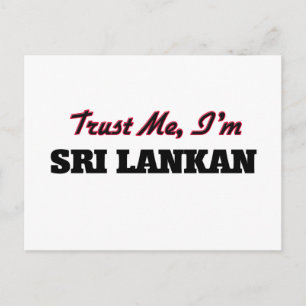 Carte Postale Faites-moi confiance Je suis Sri Lankais