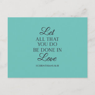Carte Postale Faites tout avec une citation d'amour