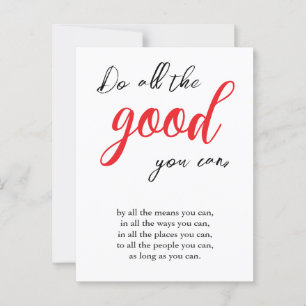 Carte Postale Faites tout le bien que vous pouvez Vintage Citati