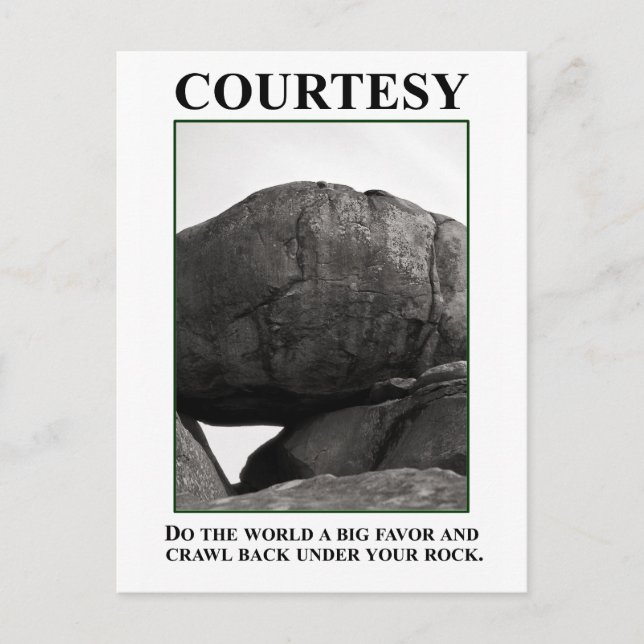Carte Postale Faites une faveur au monde ; retournez sous votre  (Devant)