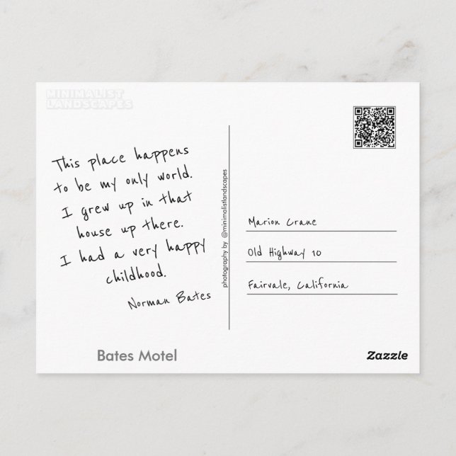 Carte Postale Faites votre propre (Dos)