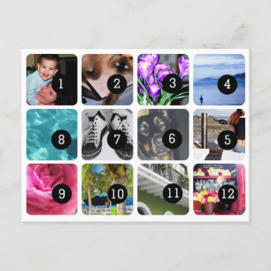 Carte Postale Faites votre propre envoi de 12 photos