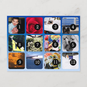 Carte Postale Faites votre propre envoi de 12 photos