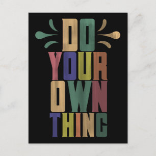 Carte Postale Faites votre propre objet motivation typographie c