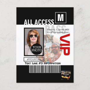 Carte Postale Faites votre propre VIP Pass 8 façons de personnal