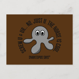 Carte Postale Faites-vous foutre en l'air avec le cheval que vou