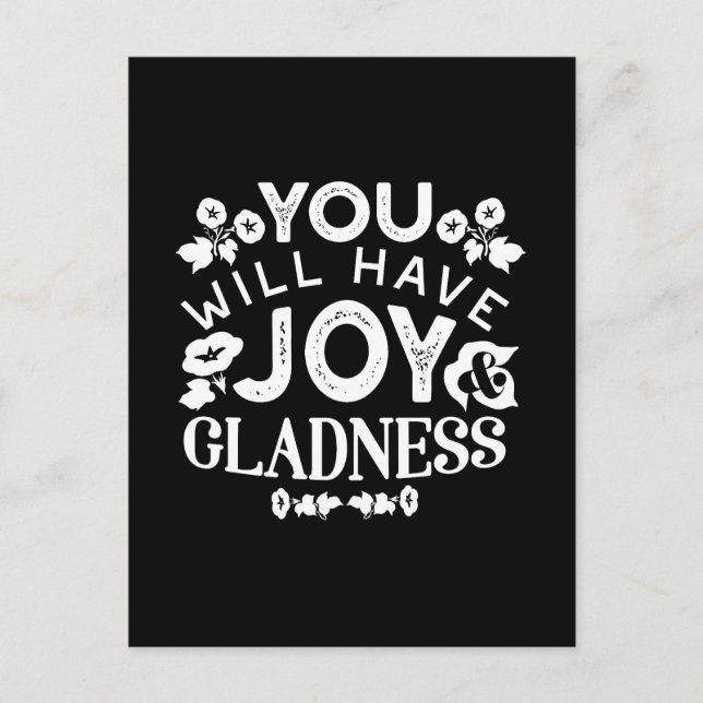 Carte Postale Faith and Happiness – Joy and Gladness Quotes (Devant)