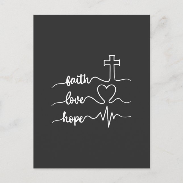 Carte Postale Faith Hope Love (Devant)
