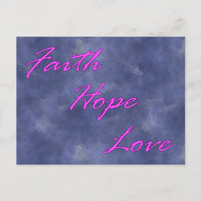 Carte Postale Faith, Hope, Love Postcard (Devant)