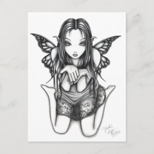 Carte postale "Faith" Kneeling Butterfly Fairy Art