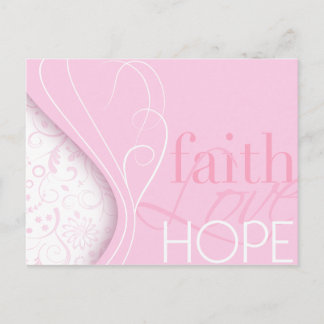 Carte Postale Faith Love Hope