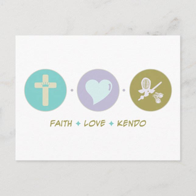 Carte Postale Faith Love Kendo (Devant)