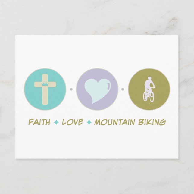 Carte Postale Faith Love VTT (Devant)