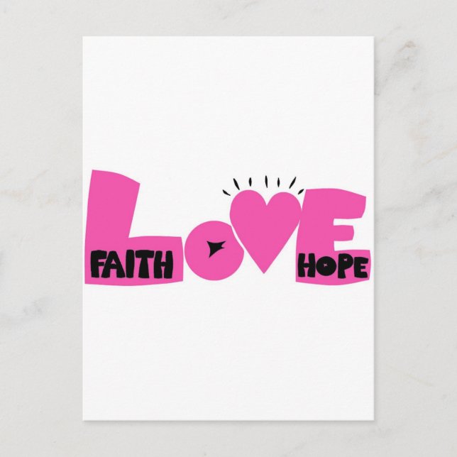 CARTE POSTALE FAITHHOPELOVE (Devant)