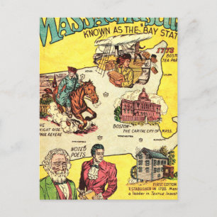 Carte Postale Faits Rapides Sur Le Massachusetts