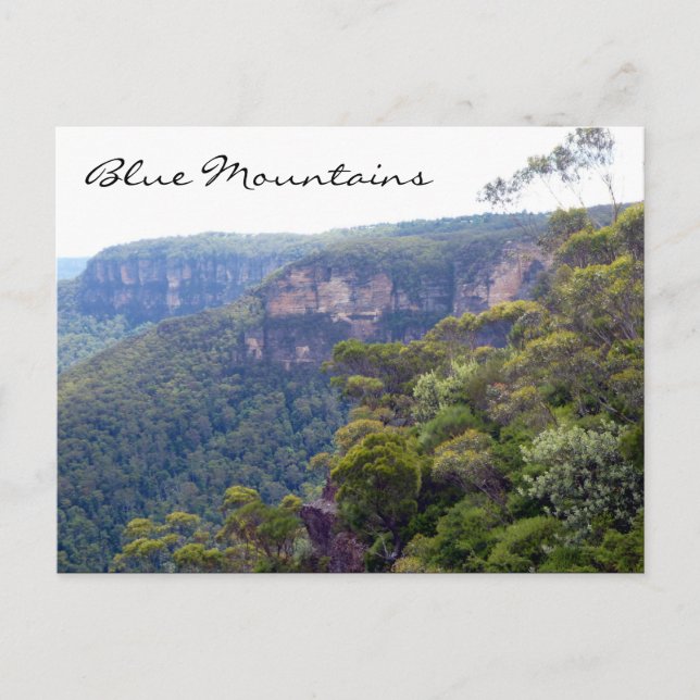 Carte Postale falaise de montagnes bleues (Devant)