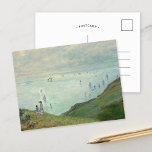 Carte Postale Falaises à Pourville | CLAUDE MONET<br><div class="desc">Falaises à Pourville (1882) par Claude Monet,  artiste impressionniste français. Le tableau original est une vue paysagère des falaises verdoyantes surplombant la mer. Utilisez les outils de conception pour ajouter du texte personnalisé ou personnaliser l'image.</div>