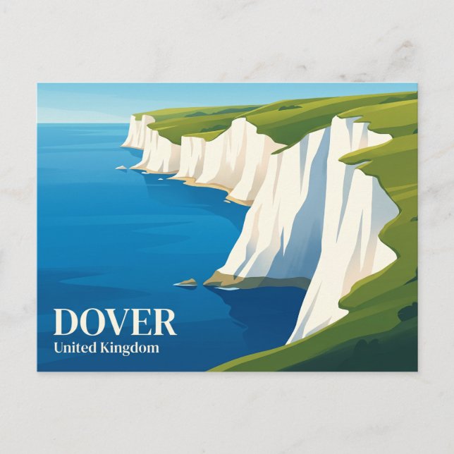 Carte Postale Falaises blanches de Douvres Royaume-Uni (Devant)
