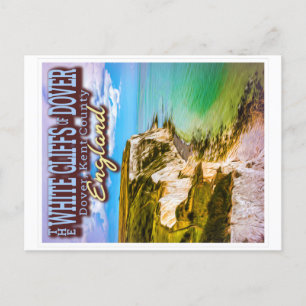 CARTE POSTALE FALAISES BLANCHES DE DOVER - DOVER KENT ANGLETERRE