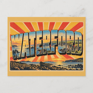 Carte Postale Falaises côtières de Waterford Collines vertes Art