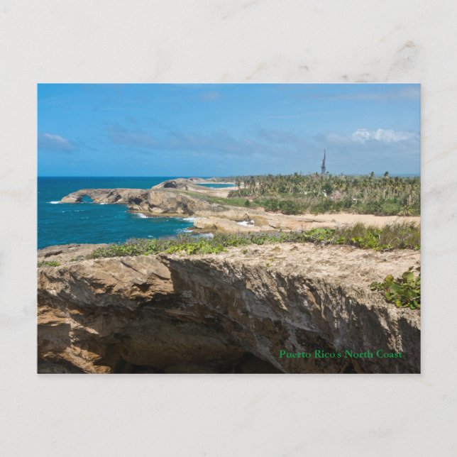 Carte Postale Falaises côtières et plages à Cueva del Indio (Devant)