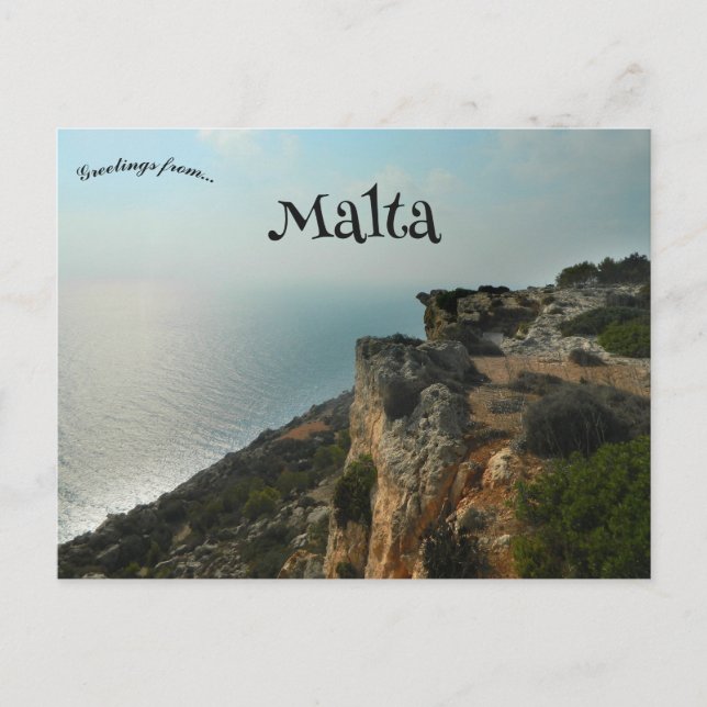 Carte Postale Falaises de Dingli Malte (Devant)